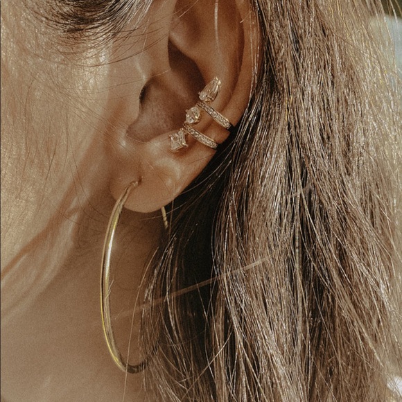 Bad B*tch Gold Hoops 50mm - Picture 1 of 3